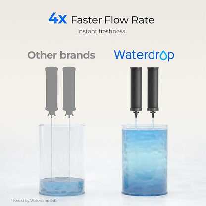 Waterdrop TK-AP Gravity Water Filter System, NSF/ANSI 42&372 Standard, Blue | Reduces Lead and Chlorine, Stainless Steel Water System with 2 Carbon Filters for Home, Emergencies, 2.25G