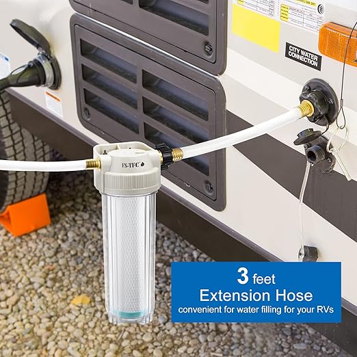 FS-TFC RV Water Filter System Reduces Bad Taste, Odors, Chlorine, Sediment for RVs, Gardening, Farming, Pets and Marines, Drinking & Washing Filter
