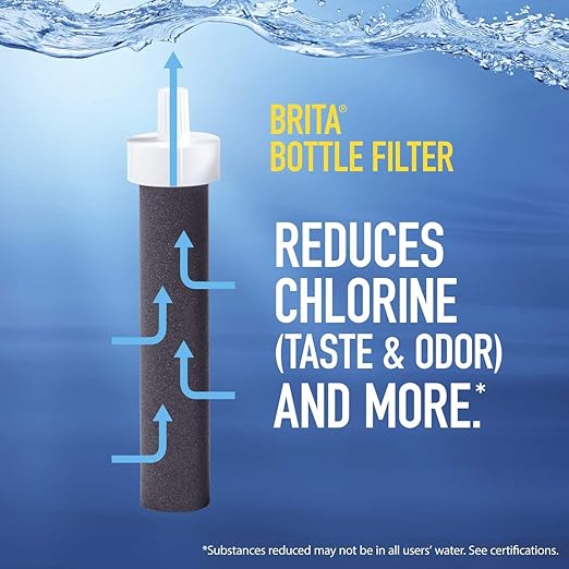 Brita 26 Ounce Premium Filtering Water Bottle with Filter - BPA Free - Night Sky