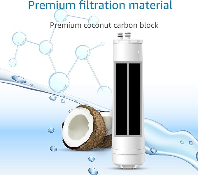 AQUA CREST RC EZ 1 Water Filter, Replacement for Culligan® RC-EZ-1, US-EZ-1, RV-EZ-1, Brita® USF-201, USF-202, DuPont® Carbon 3000QT Filter, 3K Gallons, 2 Pack