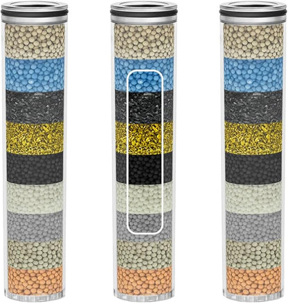 3-Pack Replacement Shower Filter Cartridge Compatible with SunCleanse Handheld Shower Head,Multi-Stage Water Softener Filter for Hard Water Reduce Chlorine and Harmful Substances