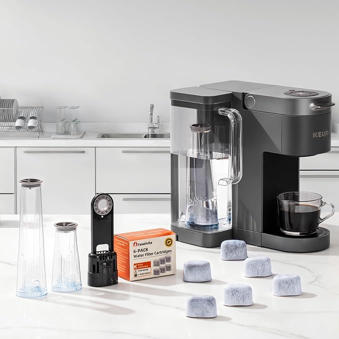 Fanativita 12 Pack Water Filter Replacement for All Keurig Coffee Makers | 2-Year Supply, NSF-Certified, BPA-Free, Chlorine & Impurity Reduction, Better Tasting Coffee, Replace Every 2 Months