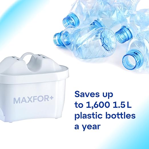 AQUAPHOR Water Filter Jug Compact White Including 1 Maxfor+ Filter I Plastic Carafe 2.4 Litre I Reduces Lime, Chlorine & Heavy Metals I Compact & Light Water Filter I Fits in the refrigerator door