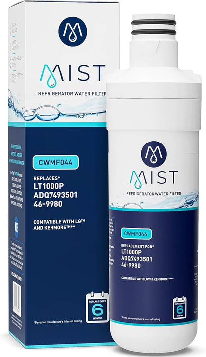 Mist ADQ74793501 Refrigerator Water Filter Replacement for LG LT1000P, WD-LT1000P, Kenmore 46-9980, Fridge LMXS28626D – NSF 42 Certified – 1 Pack