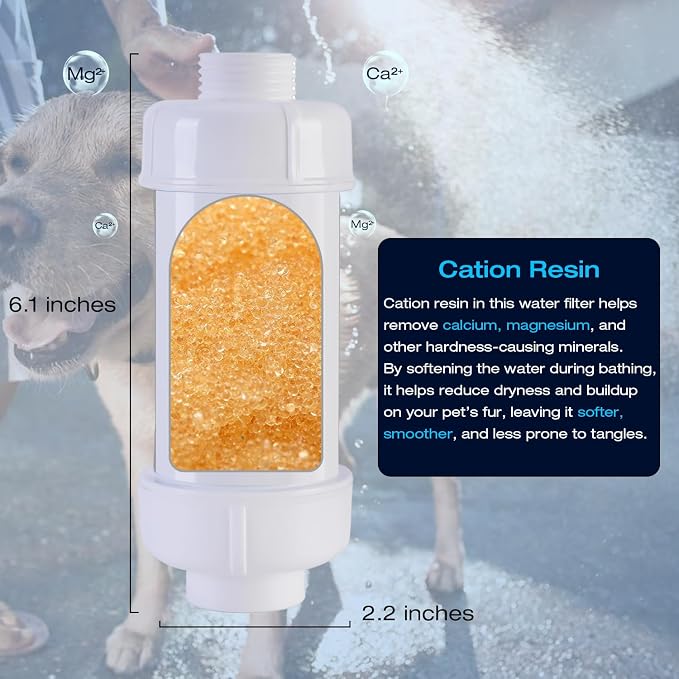 H&G Lifestyles Garden Hose Filter for Hard Water,Water Hose Filter for Pets | Water Softener for Pet Bathing,Food Grade Resin,3/4” GHT, Helps Reduce Tangles & Keep Fur Smooth, Up to 7 GPM,2 Packs