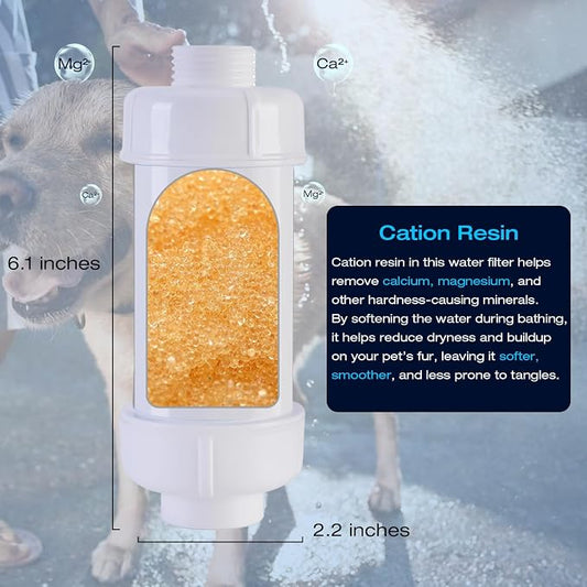 H&G Lifestyles Garden Hose Filter for Hard Water,Water Hose Filter for Pets | Water Softener for Pet Bathing,Food Grade Resin,3/4” GHT, Helps Reduce Tangles & Keep Fur Smooth, Up to 7 GPM,2 Packs