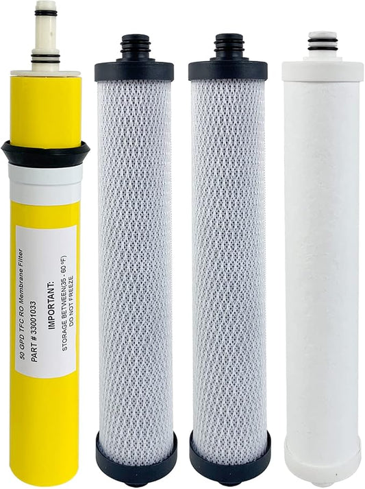 Compatible Hydrotech RO Reverse Osmosis Replacement Filter Set With Membrane 33001033-50 GPD