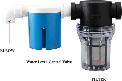 1/2" 80 Mesh Female Water Filter, Twist-On Pipe Strainer | Nylon PA66 Cover, PC Bowl, 304 Stainless Screen