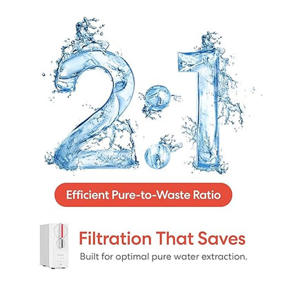 Brio SIMPL Reverse Osmosis Tankless Water Filter System for Clean Drinking Water | 4-Stage Undersink 0.0001 Micron RO Filtration | Reduces PFAS, Dirt, Rust, Chlorine, VOCs & Heavy Metals | 800 GPD