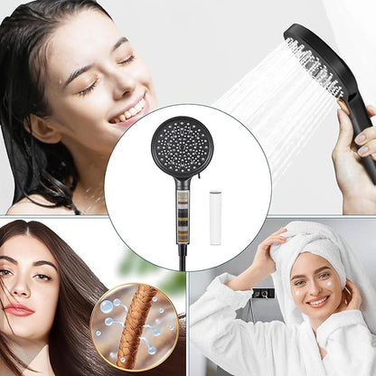 Multi-Stage Shower Filter Compatible with Cobbe Filtered Shower Head Handheld, 7-mode Showerhead,Hard Water High Efficiency Filter-4 Pack