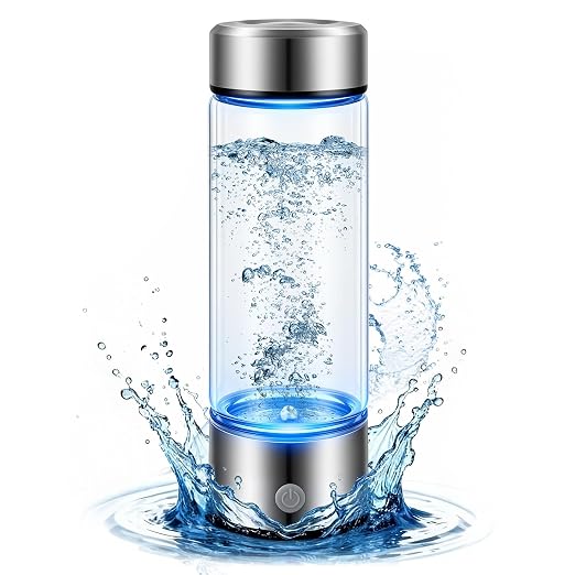 Hydrogen Water Bottle Generator, Up to 4000 PPB, with SPE/PEM Technology, for Home Office Travel Fitness Drinking, Portable USB Rechargeable High-Concentration Hydrogen Water Maker