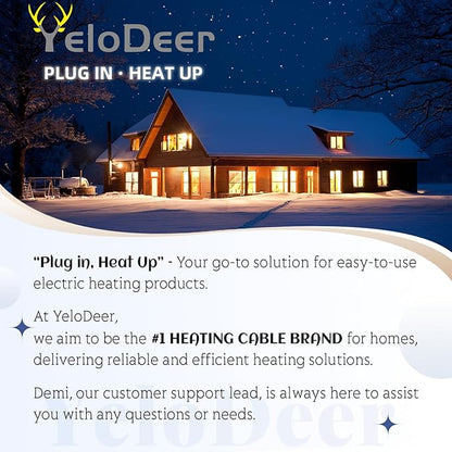 Heating Cable Uncoupling Membrane YeloDeer, Waterproofing Underlayment and Crack Prevention Membrane for Electric Floor Heating Systems 162 Sq. Ft.