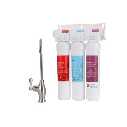 Watts Premier Pure UF-3 Three-Stage Under Counter Ultra Filtration System, Filter-Pure Module, Push Button Water Filters: Sediment Filter, LVOC Carbon Filter, UF Membrane, WQA Certified