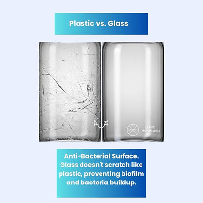 5 Gallon Glass Water Jug | Plastic‑Free Pure Water Storage Bottle | BPA‑Free, No Microplastics, Reusable Glass Container for Drinking Water, Fits Home Water Dispensers
