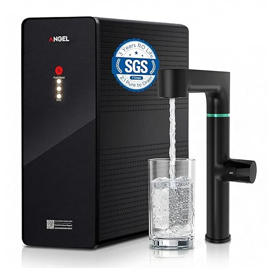 ANGEL X1 Pro Reverse Osmosis Water Filter, 7-Stage Under Sink Water Filtration System, 3 Years RO Life, 2:1 Pure to Drain, Reduces PFAS/PFOS, TDS, Chlorine, Bad Taste & Odor, Lead-Free