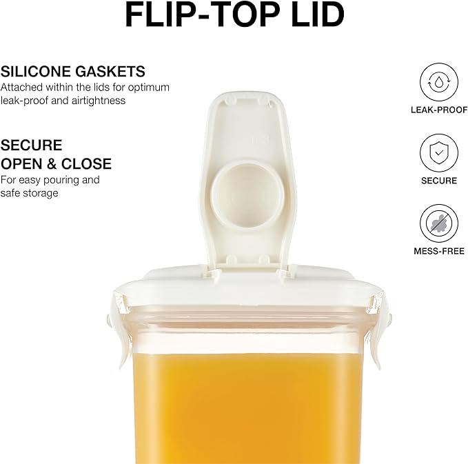 LocknLock Aqua Fridge Door Water Jug | Clear Pitcher | BPA Free Plastic Pitcher with Lid | 2 Quart Pitcher with Lid for Water, Juice, Tea & More Beverages, Ivory