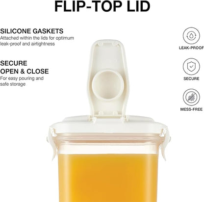 LocknLock Aqua Fridge Door Water Jug | Clear Pitcher | BPA Free Plastic Pitcher with Lid | 2 Quart Pitcher with Lid for Water, Juice, Tea & More Beverages, Ivory