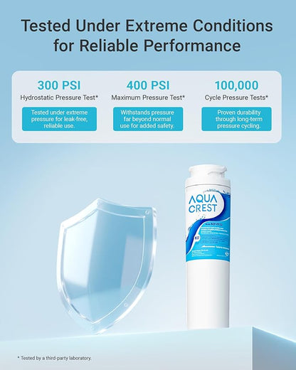 AQUA CREST MSWF Refrigerator Water Filter, Replacement for GE MSWF, 101820A, 101821B, RWF1500A, Pack of 3