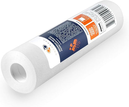 Aquaboon 5 Micron 10 x 2.5 Sediment Filter - Whole House Water Filter Replacement Compatible with Well Water Filters - P5, AP110, WHKF-GD05, 50 Pack