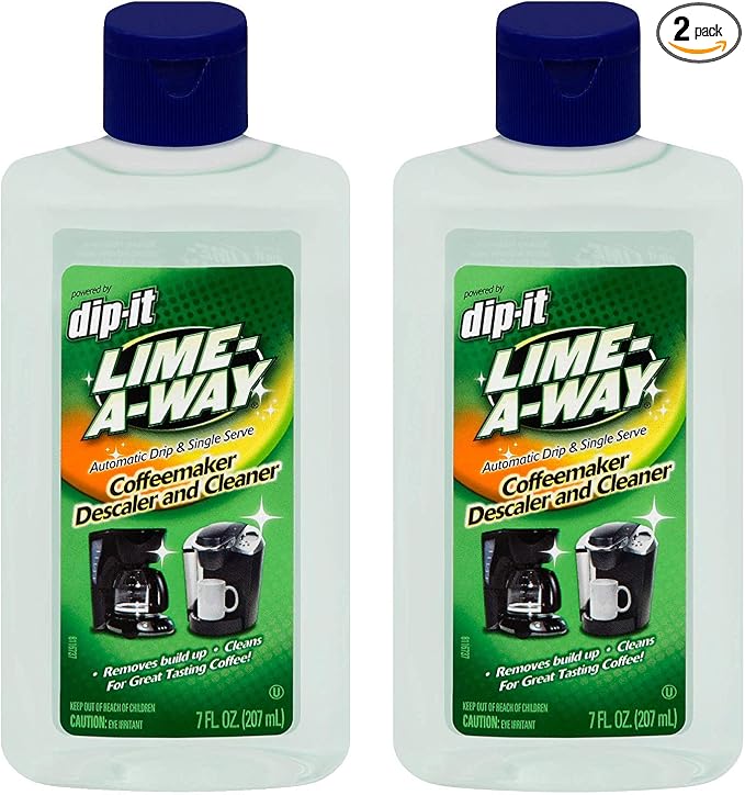 Lime-A-Way Dip-It Coffeemaker Cleaner, Descaler & Cleaner for Drip & Single Serve Coffee Machines 7 oz (Pack of 2)