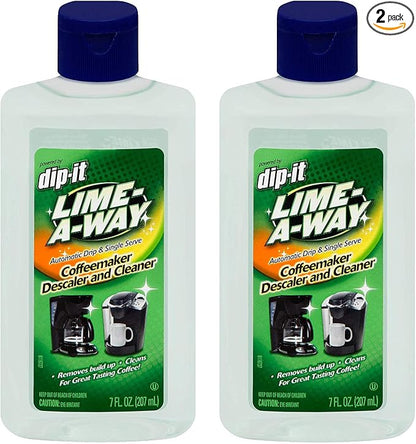 Lime-A-Way Dip-It Coffeemaker Cleaner, Descaler & Cleaner for Drip & Single Serve Coffee Machines 7 oz (Pack of 2)