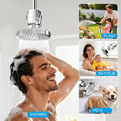 25 Stage Shower Filter, Powerful Shower Head Water Filter for Hard Water, Showerhead Filters to Remove Chlorine Toxic Chemicals & Improve Water Efficiently, Good for Health, Easy to Install