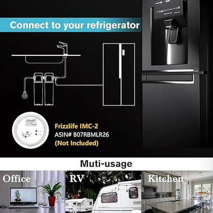 Frizzlife DW15 Under Sink Water Filter System, NSF/ANSI 53&42 Certified Elements, Reduces 99.99% Lead, Chlorine, Fluoride, Bad Taste & Odor, Direct Connect 2-Stage Water Filter, 0.5 Micron, USA Tech