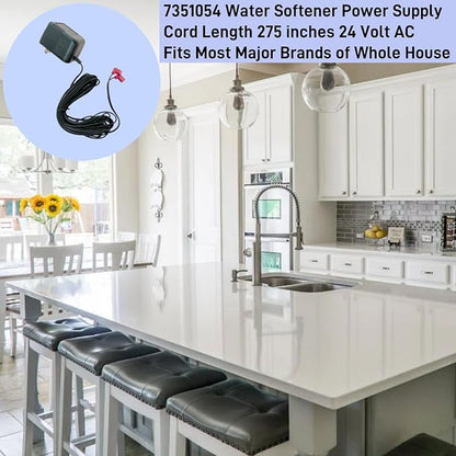 7351054 Water Softener Power Supply Cord Length 275 inches 24 Volt AC Fits Most Major Brands of Whole House