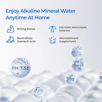 Waterdrop F1A Alkaline Mineral Filter, Replacement for X8-WAN & X12 & X12-WAB & X12-PRO & X16 & X16-BAS Tankless Reverse Osmosis System, Minerals Added, 12-month Lifetime