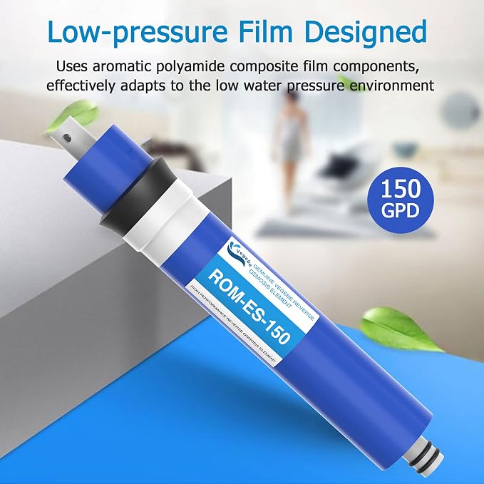 150 GPD RO Membrane Filter 12"x2" Reverse Osmosis Membrane Element Replacement Fits Under Sink RO Drinking Water Filter Filtration Purifier System, 1 Pack