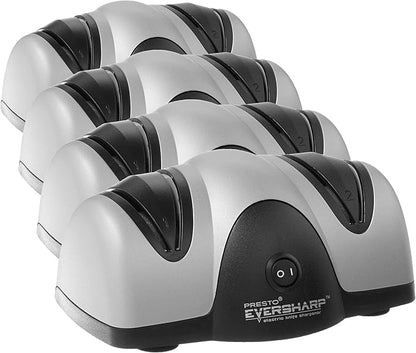 Presto 08800 EverSharp Electric Knife Sharpener,2-Stage System,Silver/Black (Pack of 4)