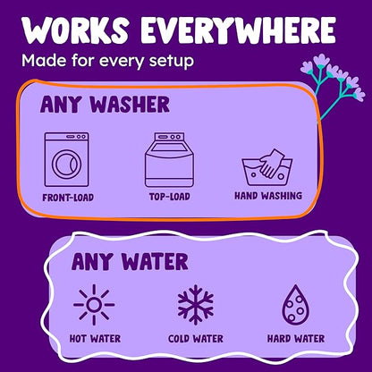 Originally Yellow Plant Based Laundry Detergent | Ultra-Concentrated Natural Laundry Detergent with Organic Lavender | High-Efficiency Clean, Tough on Stains, Gentle on Fabric | 50 Oz