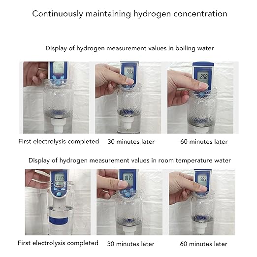 410ml Hydrogen Water Bottle with Nasal Inhalation Hose, 1200?1400PPB Portable Rechargeable Hydrogen Water Ionizer Machine, Hydrogen Rich Water Glass Health Cup for Home Travel