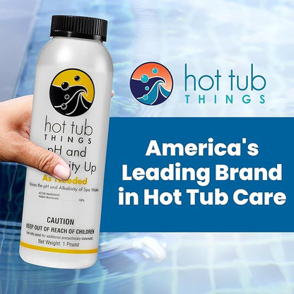 Hot Tub Things pH Up & Alkalinity Increaser for Hot Tub, Pool & Spa – pH Plus & Alkaline Up, Alkalinity Booster, Maintain Balance Water Quality & Prevent Corrosion – Spa pH Increaser – 1 Pound