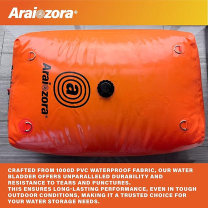 Foldable Water Bladder Tank,Camouflage 60 Gal/240L Portable Large Capacity Soft Water Bag Storage Container
