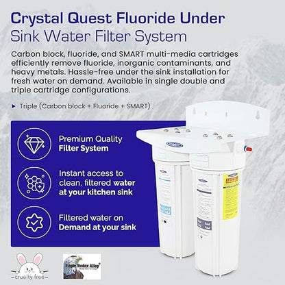 Fluoride Under Sink Water Filter System | Double | Crystal Quest