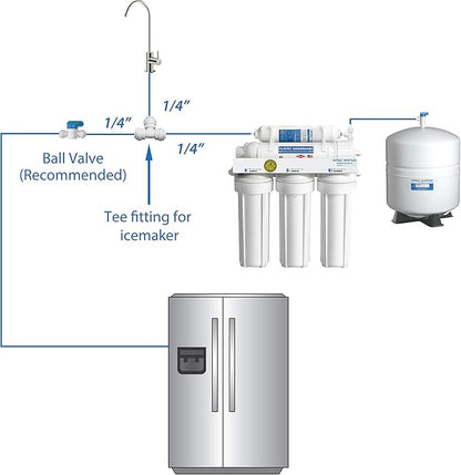 APEC Water Systems ICEMAKER-KIT-RO-1-4 Ice Maker Kit for Reverse Osmosis Systems, Refrigerator & Water Filters