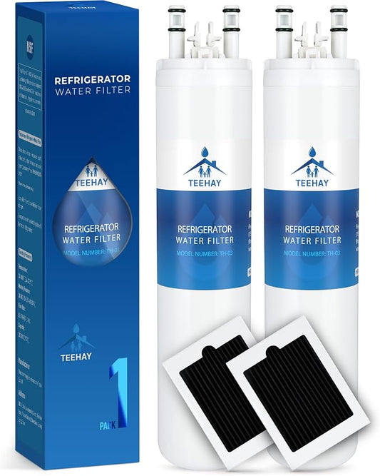 TEEHAY ULTRAWF PureSource Ultra Water Filter & PAULTRA PureAir Ultra Air Filter Combo, Compatible with Frigidaire FRIGCOMBO, FGHC2331PF, FGHC2342LF, FGHS2365KF, LGHB2867PF, LGHS2665KF, 2 Combo
