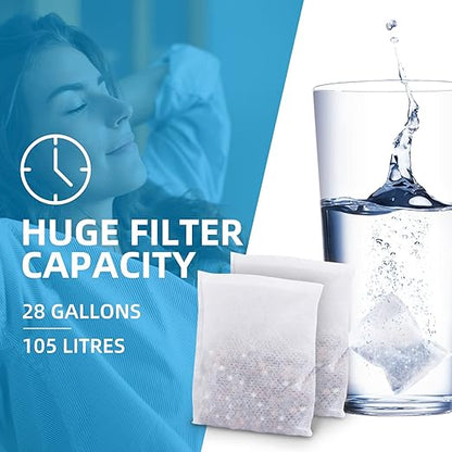 Filterelated Alkaline Water Filter Pouch 30g, Raise pH to 9+, BPA-Free SGS Tested, Portable Water Filter for Home, Camping, Travel, Office, Long-Lasting 105 litres / 28 Gallons(3-Pack)