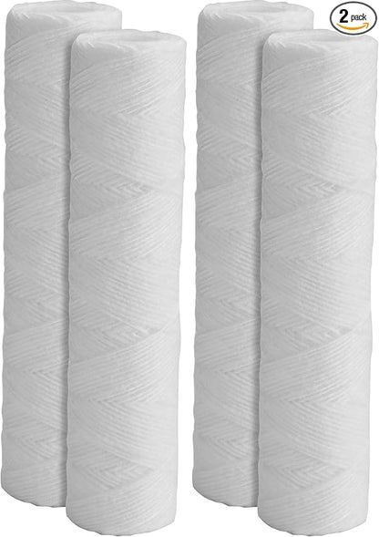 GE FXWSC Whole House Water Filter | Replacement for Water Filtration System | NSF Certified: Reduces Sediment, Rust & Other Impurities from Water | Replace Every 3 Months for Best Results | 2 Filters