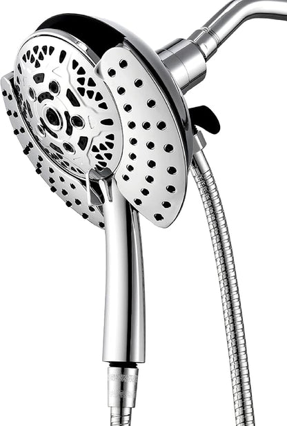 INAVAMZ Shower Heads with Handheld Spray Combo: 7.2" Rain Shower Head & Handheld Shower Head 2-IN-1 Shower Head with 60" Rotatable Stainless Steel Hose, Shower Trim Systems