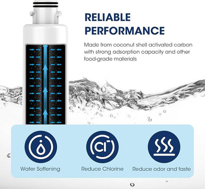 MARRIOTTO MIWF6200 Water Filter Replacement for Midea MIWF6200, MRS26D5AST, MRS26D7AST, MRQ22D7AST, MF-2008-R2, NS-WF26SS0-1, Zline MIWFT2100, RFM-W-36, WF200, SJWF200, SJG2254FS, NSF42, (3 Pack)