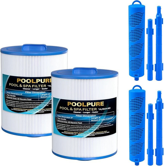 POOLPURE 6CH-352 Spa Filter and Hot Tub Mineral Stick Bundle