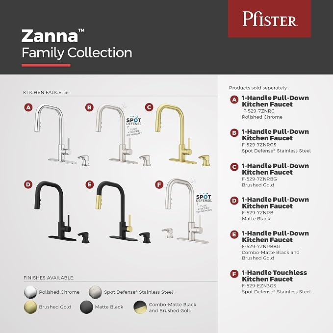Pfister Zanna 1-Handle Pull-Down Kitchen Faucet in Matte Black