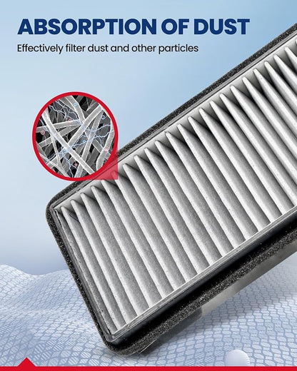 KAX Cabin Air Filter with Activated Carbon, CF10136 Replacement for Buick, Chevrolet, Oldsmobile, Pontiac & Saturn Models - Rendezvous, Terraza, Uplander, Venture, Silhouette, Aztek, Montana, Relay
