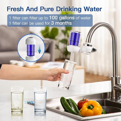 3 Pack Faucet Water Filter Replacement for All PUR, Compatible with NSF Certified Water Filter for Pur RF-9999 and RF-3375