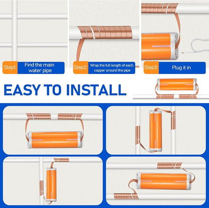 Capacitive Electronic Water Descaler Salt-Free Whole House Water Soften | Saltless Water Softener Effectively Reduces Limescale Prevent Deposits Build-up | Cost-Effective Zero Maintenance