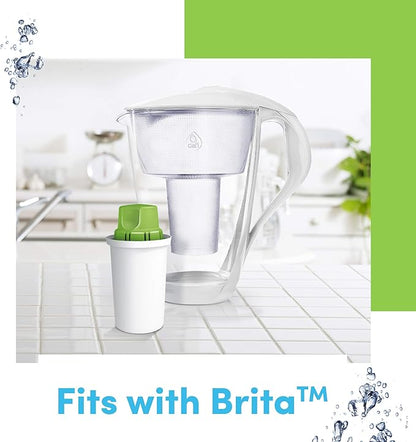 Dafi Alkaline Water Filter Cartridge 3-Pack BPA-Free - Water Filter Replacement Compatible with Brita Pitcher and Others - Purifier Catriges for Pitchers Increases pH & Adds Magnesium – Improves Taste