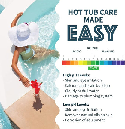 ProTeam Spa Alkalinity Increaser for Hot Tub and Spa pH Increaser for Hot Tub - Spa Up for Hot Tub - pH Up Hot Tub pH Increaser - with SplashWiz Hot Tub Chemicals Care Guide e-Book - Spa pH Up Spa - M