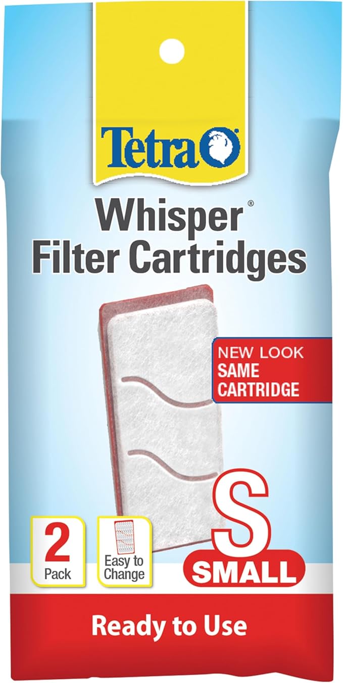 Tetra Whisper Small Filter Cartridges for Aquariums, 2 Count, Ready to Use, Fits Tetra Whisper Filters for Fish Tanks 1 - 4 Gal